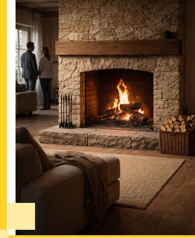 Открытые камины под ключ в Реже от 164295 р. ЭриданРеж