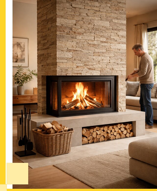 Дровяной камин под ключ в Реже от 219060 р. | ЭриданРеж