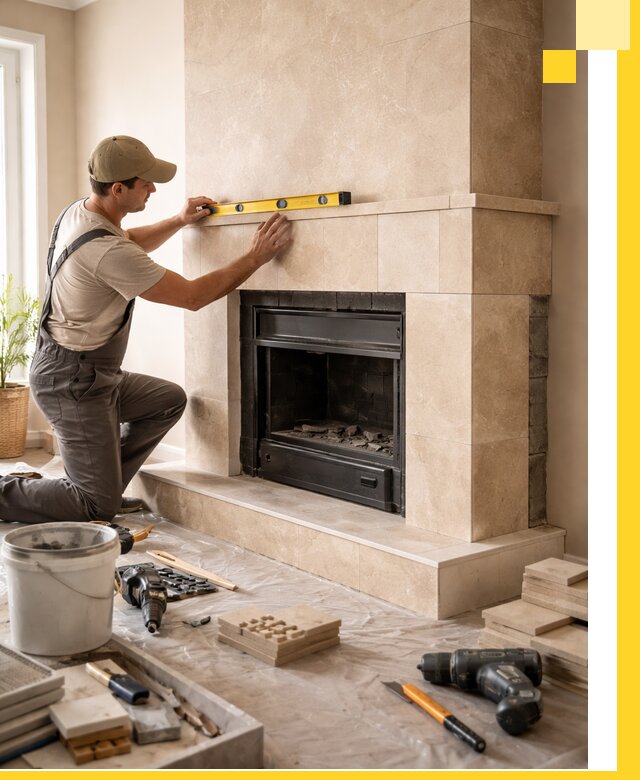 Установка и монтаж каминов в частном доме под ключ в Реже