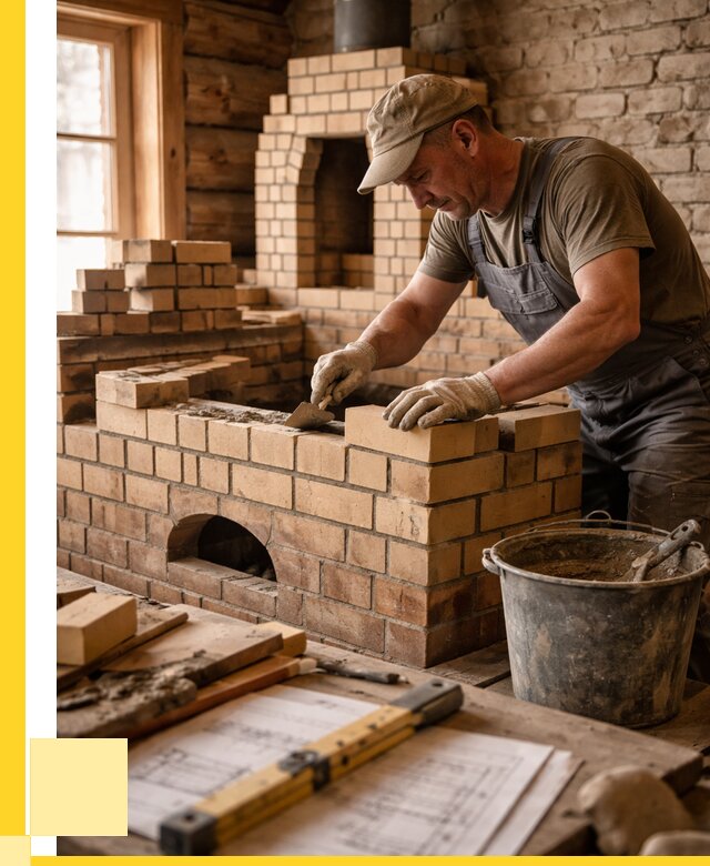 Кладка печей из кирпича в Реже цены от 32859 р. - ЭриданРеж