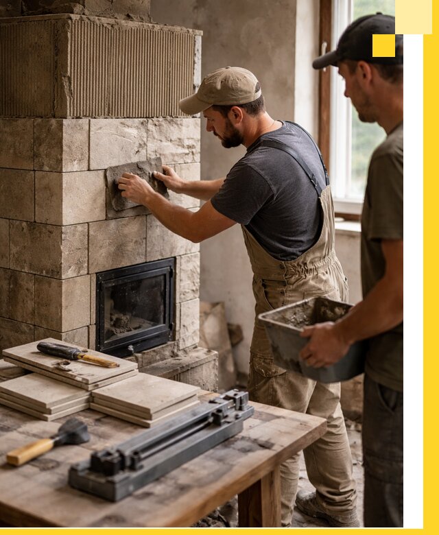 Профессиональная облицовка печей в Реже: керамика и камень