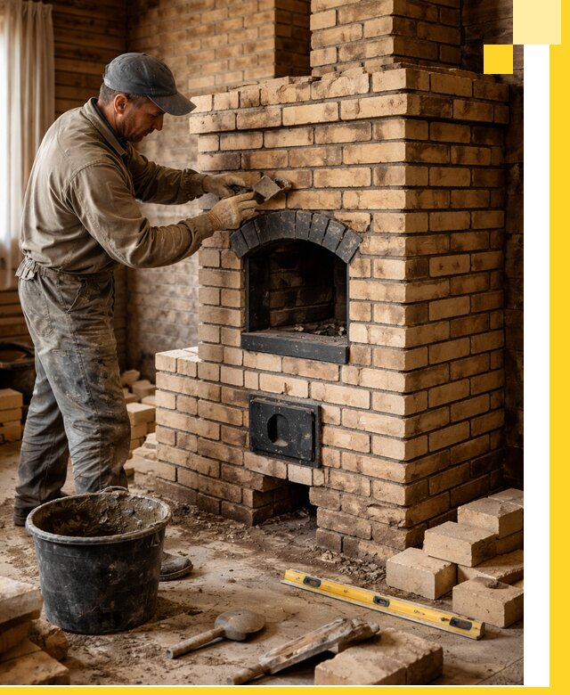 Кирпичные печи под ключ в Реже: проектирование и кладка