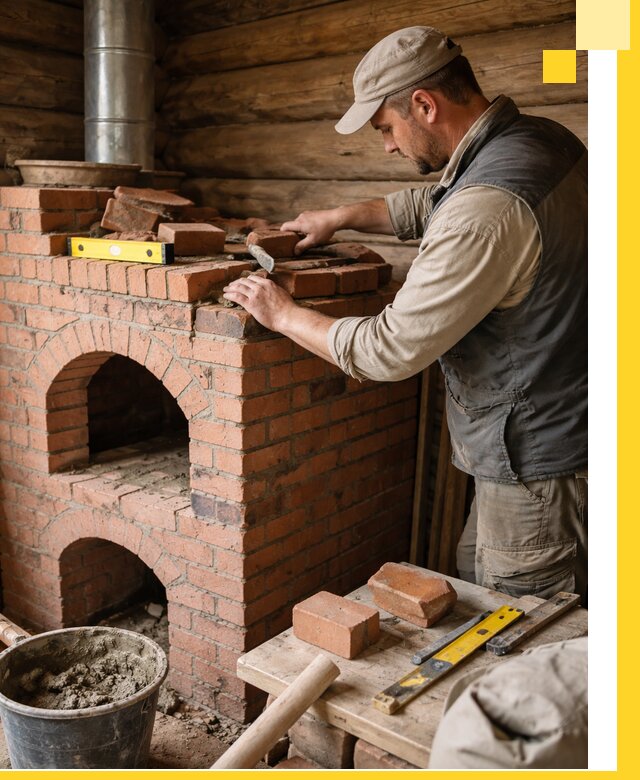 Изготовление и установка русских печей в Реже под ключ