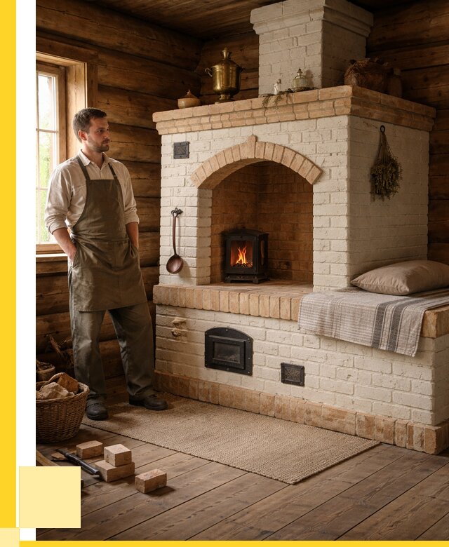 Русские печи с лежанкой под ключ в Реже от 164295 р. ЭриданРеж