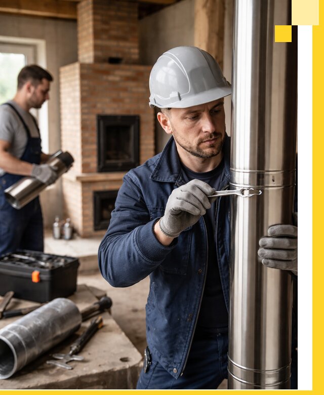 Профессиональный монтаж дымоходов для печей в Реже