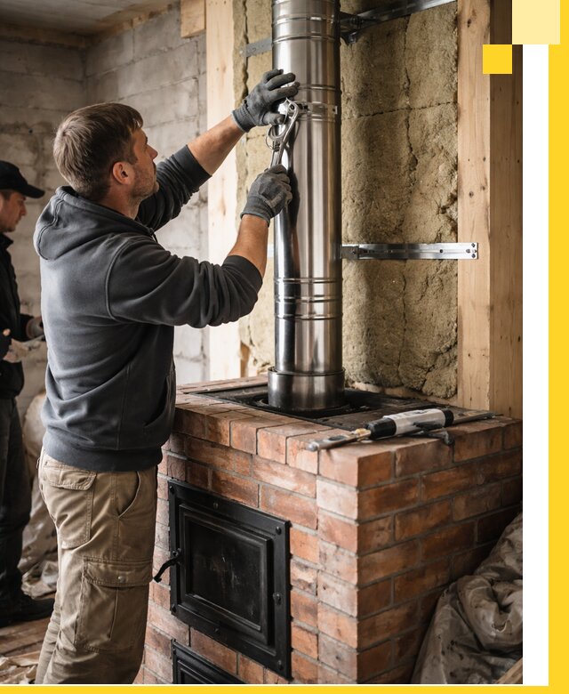 Изготовление и монтаж печей и дымоходов под ключ в Реже