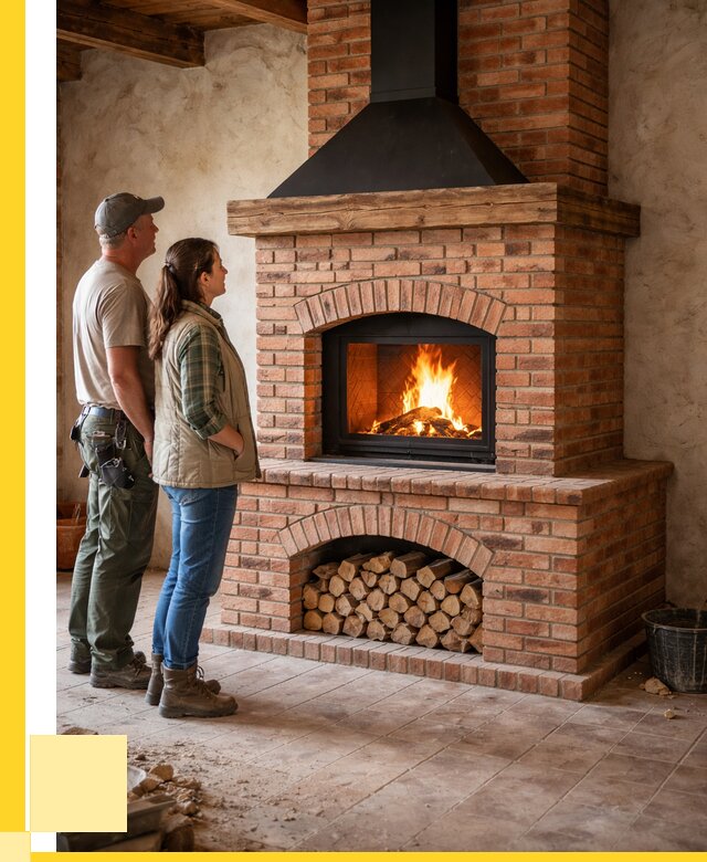 Печи камины из кирпича в Реже от 131436 р. | ЭриданРеж