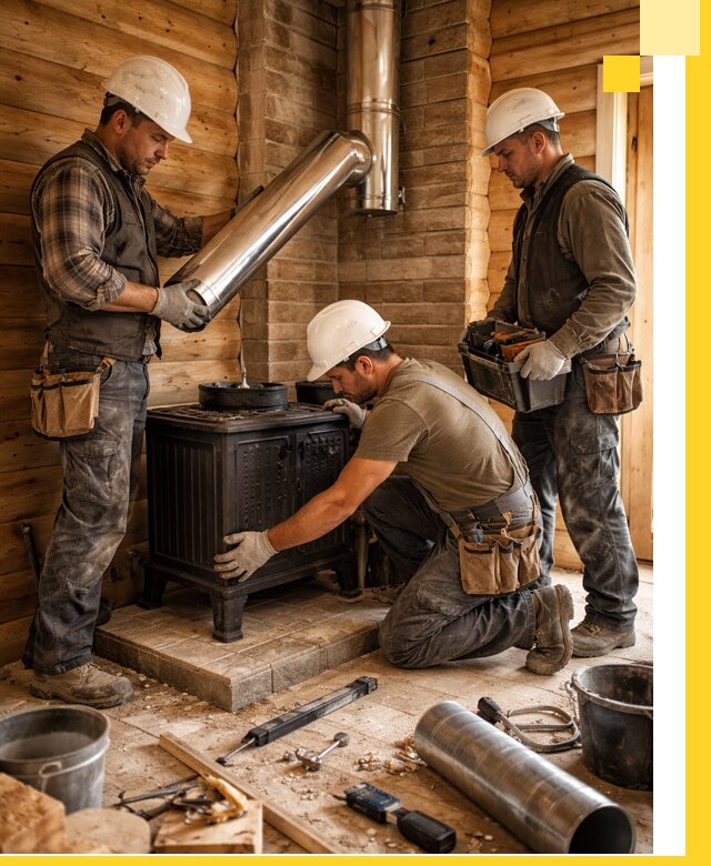 Профессиональный монтаж банных печей и дымоходов в Реже