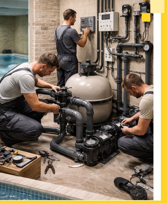 Комплексное оборудование для бассейнов под ключ в Реже