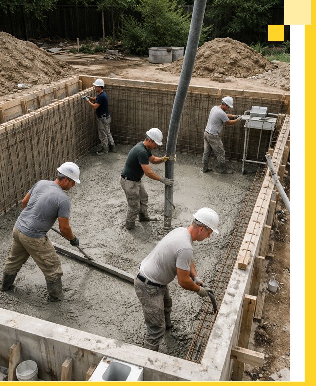 Строительство бетонных бассейнов под ключ в Реже