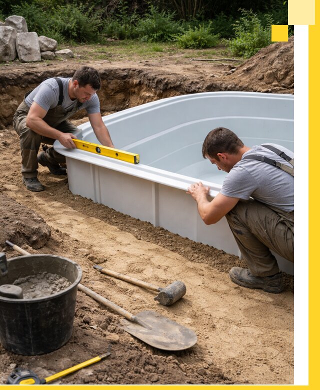 Производство и установка пластиковых бассейнов в Реже под ключ