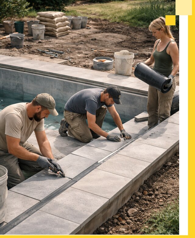 Строительство и монтаж уличных бассейнов под ключ в Реже