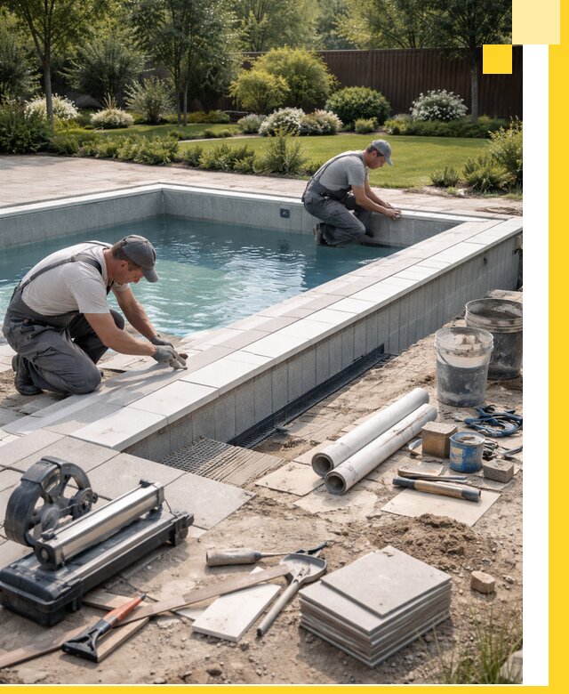 Строительство открытых бассейнов под ключ в Реже профессионально