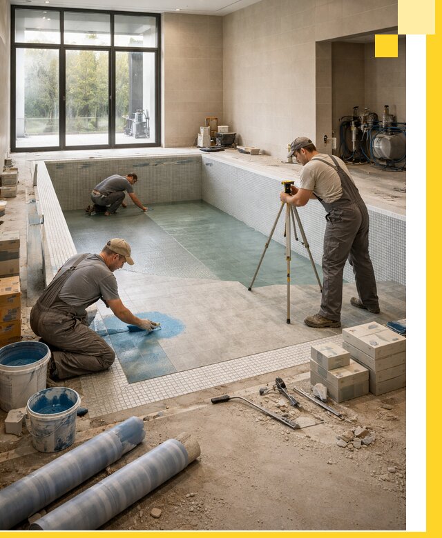 Проект и строительство закрытых бассейнов в Реже под ключ