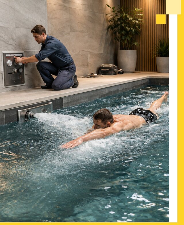 Проектирование и монтаж бассейнов с противотоком в Реже