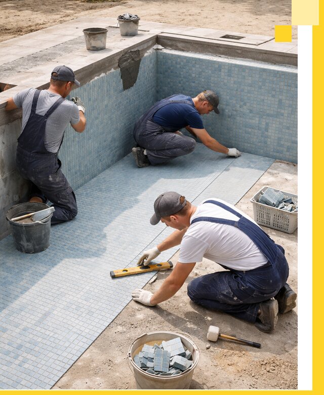 Укладка и установка плитки для бассейнов под ключ в Реже