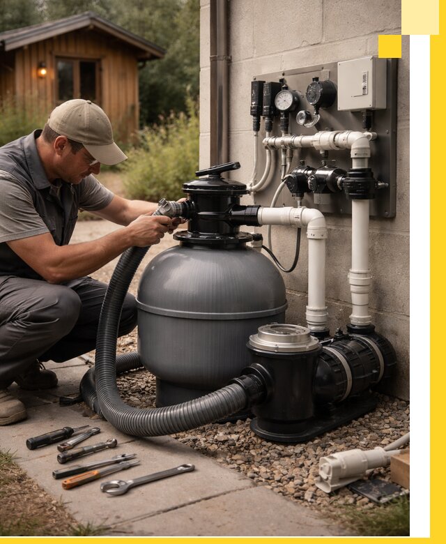 Продажа и монтаж фильтров и насосов для бассейнов в Реже