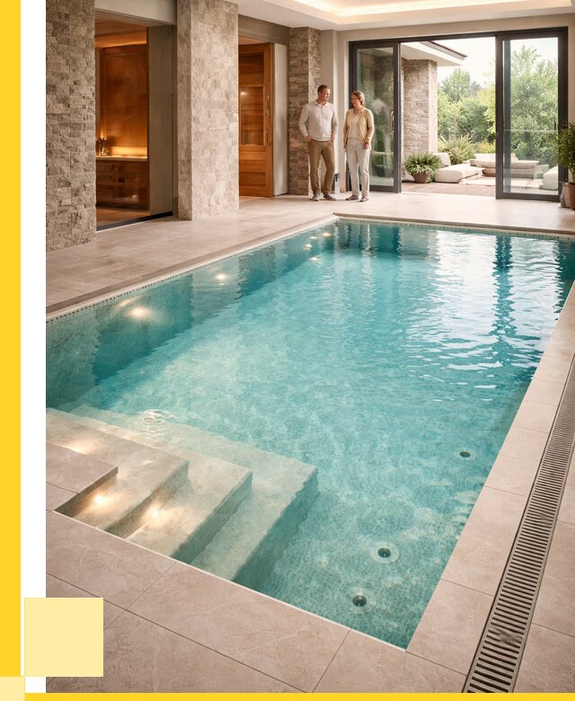 Бассейн во дворе в Реже: проект, отделка от 1314360 р. | ЭриданРеж