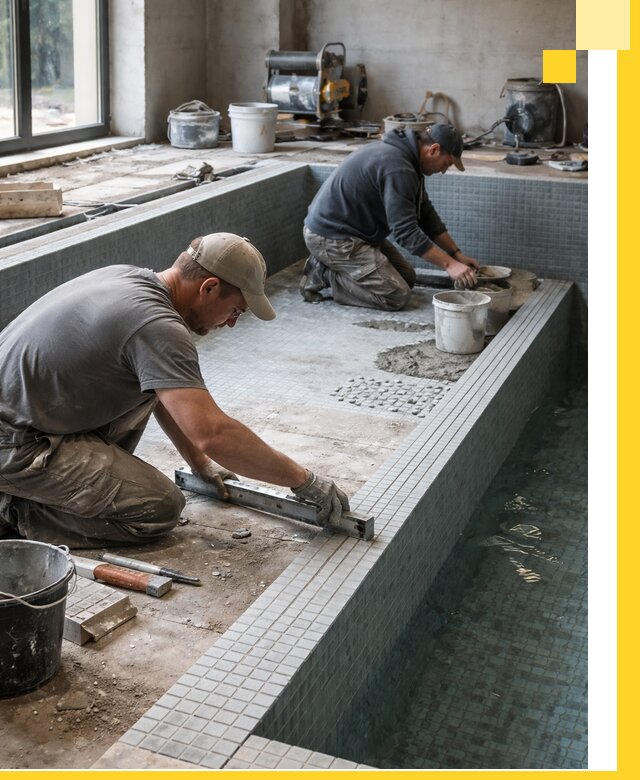 Строительство бассейна в частном доме в Реже под ключ