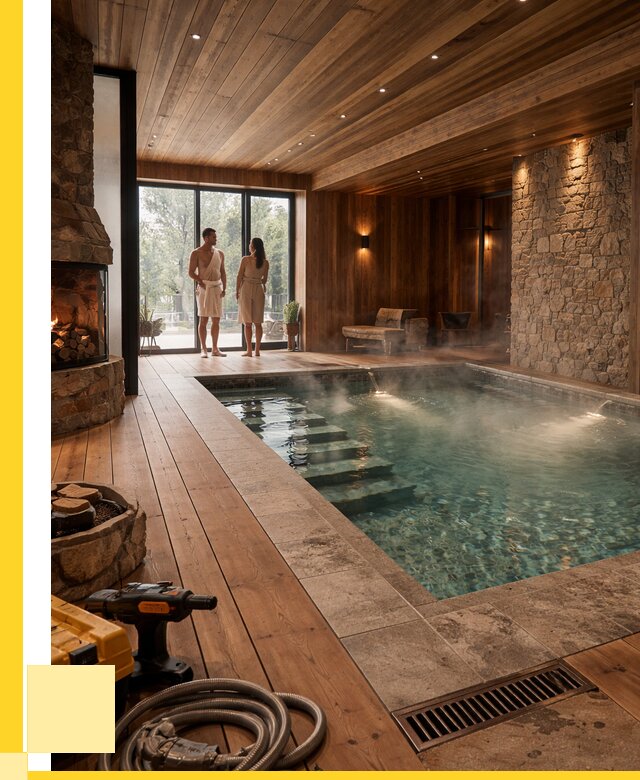 Проекты бань с бассейном под ключ в Реже от 82148 р., ЭриданРеж