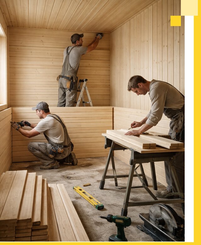 Обшивка саун в Реже из натуральной древесины под ключ