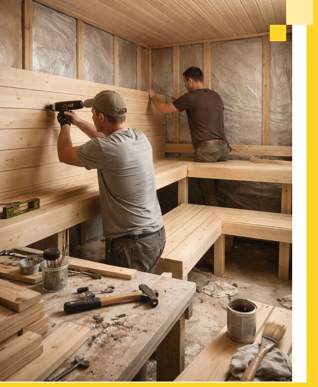 Профессиональная отделка бань и саун под ключ в Реже