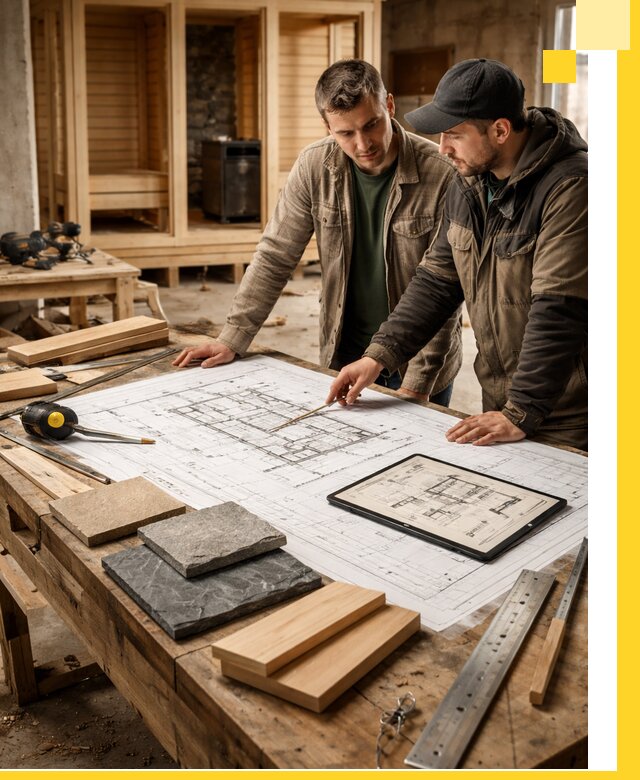 Проекты бань под ключ и планы строительства в Реже