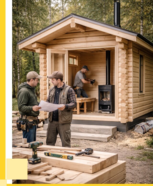 Монтаж бань под ключ в Реже — от 219060 р. | ЭриданРеж