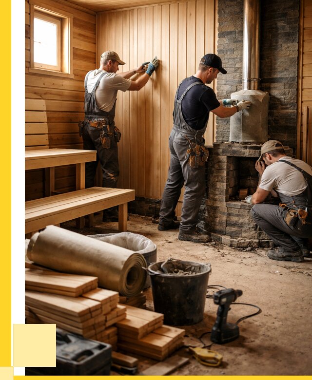 Ремонт бань под ключ в Реже от 49289 р. | ЭриданРеж