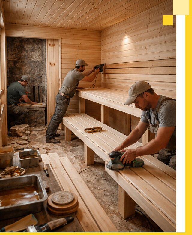 Профессиональная отделка бань в Реже под ключ, с гарантией