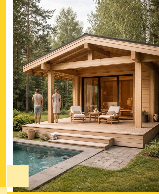 Бани с террасой под ключ в Реже от 657180 р. | ЭриданРеж