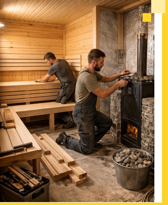 Дизайн и строительство интерьеров бань под ключ в Реже