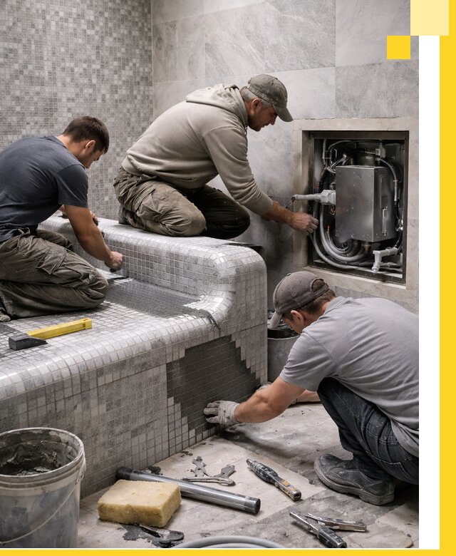 Проекты хамамов под ключ в Реже и дизайн и строительство