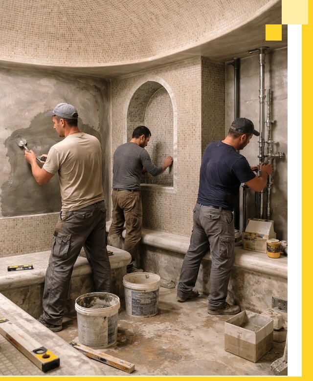 Профессиональный монтаж хамамов под ключ в Реже с гарантией