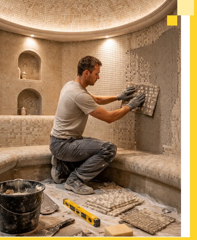 Устройство и монтаж домашнего хамама под ключ в Реже