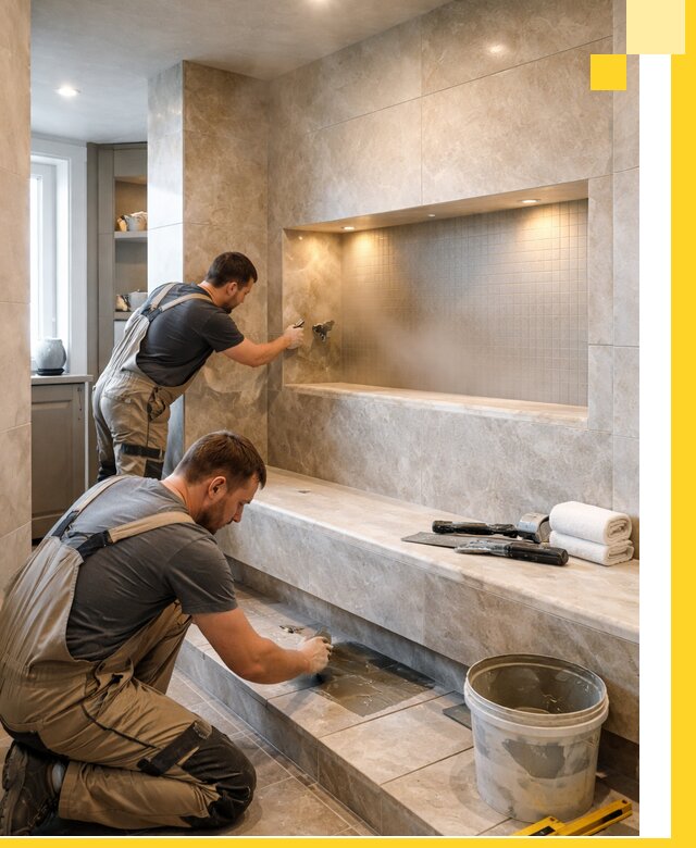 Профессиональное строительство хамама в квартире в Реже