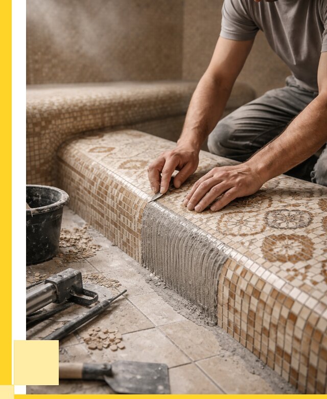 Плитка для хамама под ключ в Реже от 3834 р. | ЭриданРеж