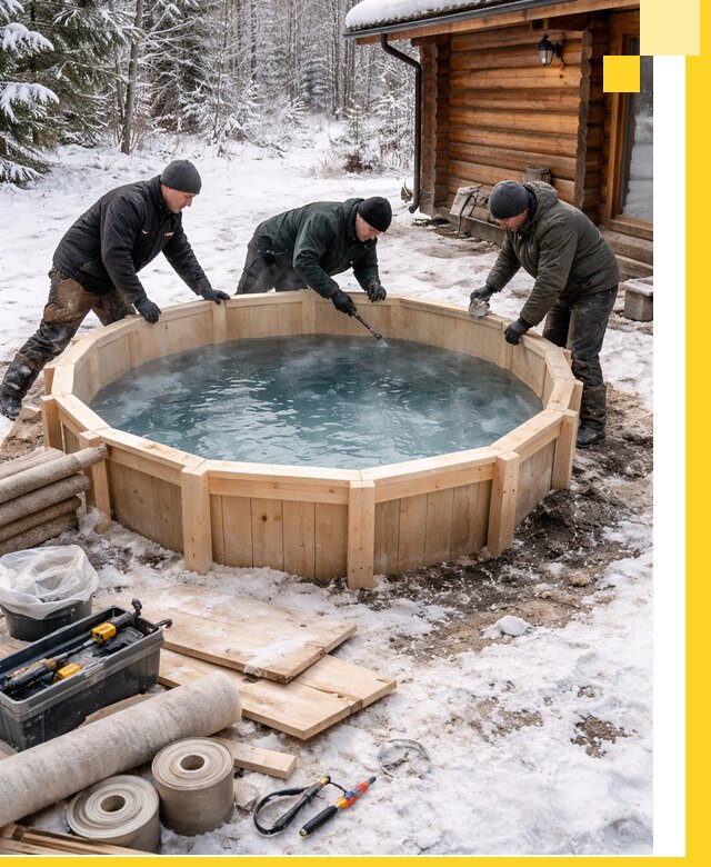 Изготовление и установка ледяных купелей под ключ в Реже