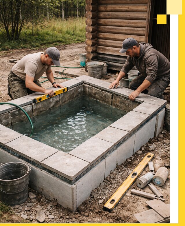 Изготовление и установка холодных купелей под ключ в Реже